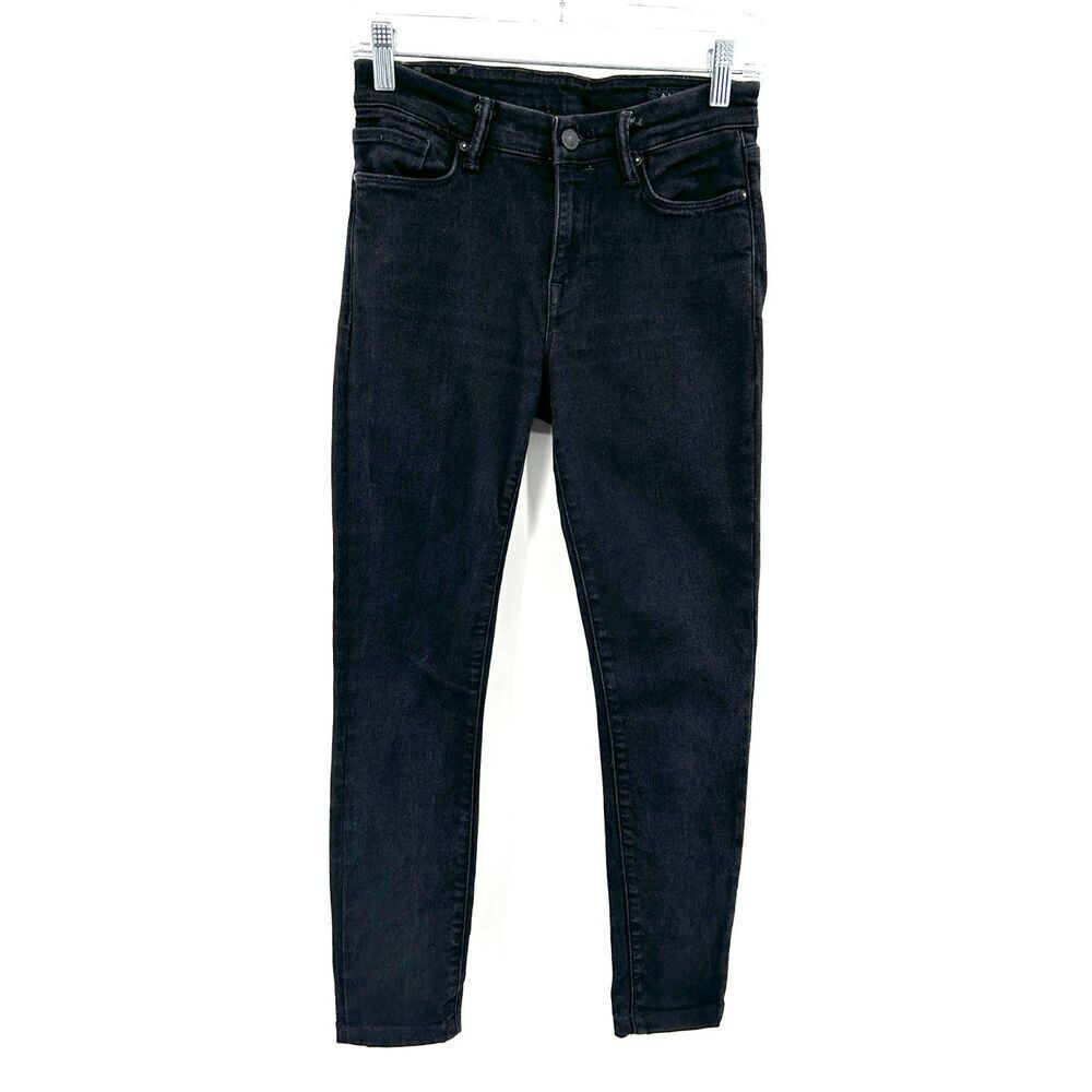 ALL SAINTS Women's Black Grace High Rise Stretch Denim Skinny Jeans Size 26